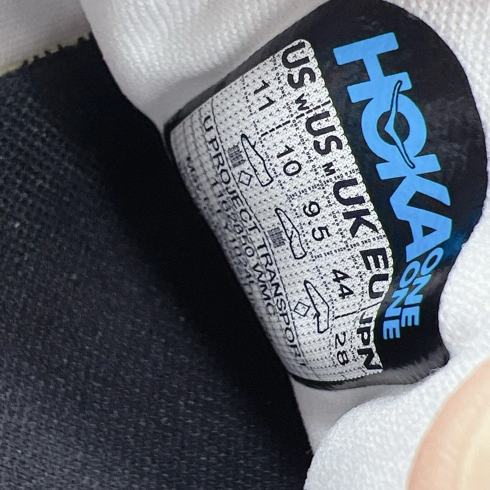 HOKA One One Project Transport Sneakers Running Shoes White Mens US 10 Wms US 11